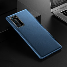 Coque Luxe Cuir Housse Etui R07 pour Huawei P40 Pro Bleu