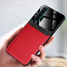 Coque Luxe Cuir Housse Etui R08 pour Huawei Honor 20 Pro Rouge