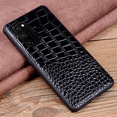 Coque Luxe Cuir Housse Etui R08 pour Huawei Honor V30 Pro 5G Noir