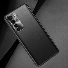 Coque Luxe Cuir Housse Etui R08 pour Huawei Nova 7 SE 5G Noir