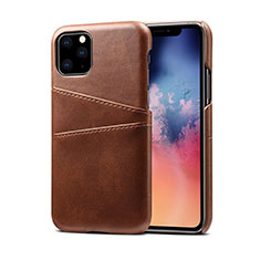 Coque Luxe Cuir Housse Etui R10 pour Apple iPhone 11 Pro Marron