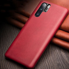 Coque Luxe Cuir Housse Etui R11 pour Huawei P30 Pro Rouge