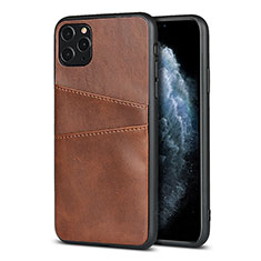 Coque Luxe Cuir Housse Etui R15 pour Apple iPhone 11 Pro Marron