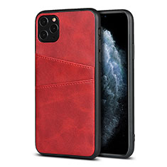 Coque Luxe Cuir Housse Etui R15 pour Apple iPhone 11 Pro Max Rouge