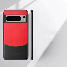 Coque Luxe Cuir Housse Etui S01 pour Google Pixel 8 Pro 5G Rouge et Noir