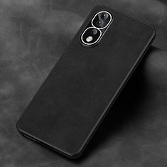 Coque Luxe Cuir Housse Etui S01 pour Huawei Honor 80 Pro Flat 5G Noir