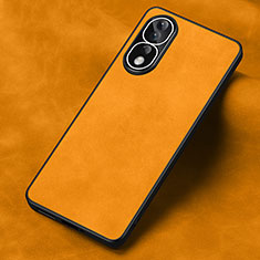 Coque Luxe Cuir Housse Etui S01 pour Huawei Honor 80 Pro Flat 5G Orange