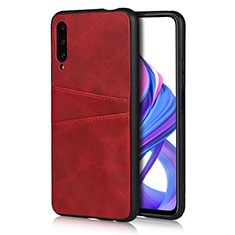 Coque Luxe Cuir Housse Etui S01 pour Huawei Honor 9X Pro Rouge