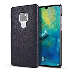 Coque Luxe Cuir Housse Etui S01 pour Huawei Mate 20 Bleu