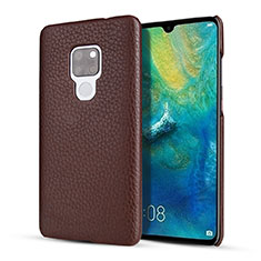 Coque Luxe Cuir Housse Etui S01 pour Huawei Mate 20 Marron