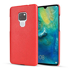 Coque Luxe Cuir Housse Etui S01 pour Huawei Mate 20 Rouge