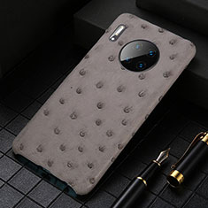 Coque Luxe Cuir Housse Etui S01 pour Huawei Mate 30 Pro Gris