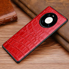 Coque Luxe Cuir Housse Etui S01 pour Huawei Mate 40E 4G Rouge