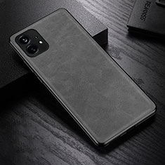 Coque Luxe Cuir Housse Etui S01 pour Nothing Phone 1 Gris