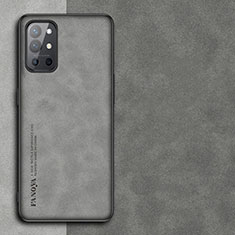 Coque Luxe Cuir Housse Etui S01 pour OnePlus 9R 5G Gris