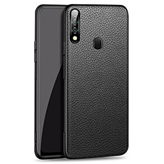 Coque Luxe Cuir Housse Etui S01 pour Oppo A8 Noir