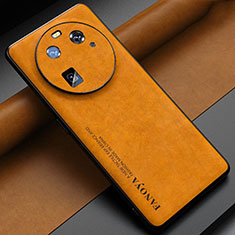 Coque Luxe Cuir Housse Etui S01 pour Oppo Find X6 Pro 5G Orange