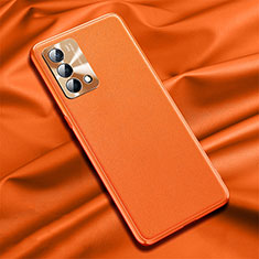 Coque Luxe Cuir Housse Etui S01 pour Oppo K9 5G Orange