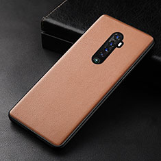 Coque Luxe Cuir Housse Etui S01 pour Oppo Reno2 Orange