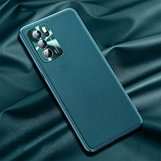 Coque Luxe Cuir Housse Etui S01 pour Oppo Reno6 Pro 5G India Vert