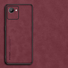 Coque Luxe Cuir Housse Etui S01 pour Realme C30 Rouge