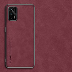 Coque Luxe Cuir Housse Etui S01 pour Realme X7 Max 5G Rouge