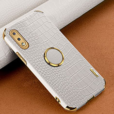 Coque Luxe Cuir Housse Etui S01 pour Samsung Galaxy A02 Blanc
