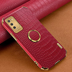 Coque Luxe Cuir Housse Etui S01 pour Samsung Galaxy F02S SM-E025F Rouge