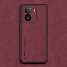 Coque Luxe Cuir Housse Etui S01 pour Vivo iQOO Z7 5G Rouge