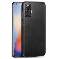 Coque Luxe Cuir Housse Etui S01 pour Vivo X50 Pro 5G Noir