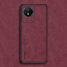 Coque Luxe Cuir Housse Etui S01 pour Vivo Y11 (2023) Rouge