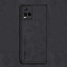 Coque Luxe Cuir Housse Etui S01 pour Vivo Y21 Noir