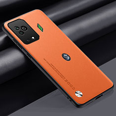 Coque Luxe Cuir Housse Etui S01 pour Xiaomi Black Shark 5 Pro 5G Orange