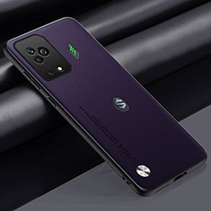 Coque Luxe Cuir Housse Etui S01 pour Xiaomi Black Shark 5 Pro 5G Violet