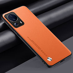 Coque Luxe Cuir Housse Etui S01 pour Xiaomi Civi 2 5G Orange