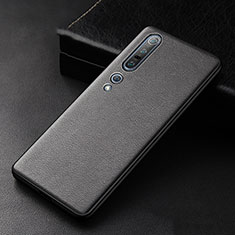 Coque Luxe Cuir Housse Etui S01 pour Xiaomi Mi 10 Pro Noir