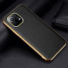 Coque Luxe Cuir Housse Etui S01 pour Xiaomi Mi 11 5G Noir