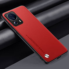 Coque Luxe Cuir Housse Etui S01 pour Xiaomi Mi 12 Lite NE 5G Rouge