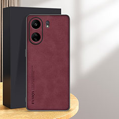 Coque Luxe Cuir Housse Etui S01 pour Xiaomi Poco C65 Rouge