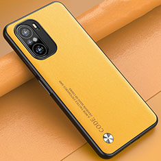 Coque Luxe Cuir Housse Etui S01 pour Xiaomi Poco F3 5G Jaune