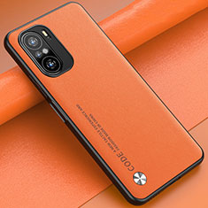 Coque Luxe Cuir Housse Etui S01 pour Xiaomi Poco F3 5G Orange