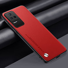 Coque Luxe Cuir Housse Etui S01 pour Xiaomi Poco F4 5G Rouge