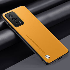 Coque Luxe Cuir Housse Etui S01 pour Xiaomi Poco F5 Pro 5G Jaune