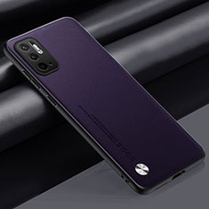 Coque Luxe Cuir Housse Etui S01 pour Xiaomi POCO M3 Pro 5G Violet