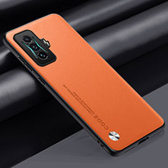 Coque Luxe Cuir Housse Etui S01 pour Xiaomi Redmi K50 Gaming AMG F1 5G Orange