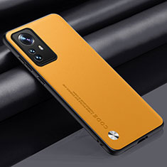 Coque Luxe Cuir Housse Etui S01 pour Xiaomi Redmi K50 Ultra 5G Jaune