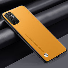 Coque Luxe Cuir Housse Etui S01 pour Xiaomi Redmi Note 10T 5G Jaune