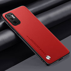 Coque Luxe Cuir Housse Etui S01 pour Xiaomi Redmi Note 10T 5G Rouge