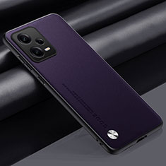 Coque Luxe Cuir Housse Etui S01 pour Xiaomi Redmi Note 12 Explorer Violet