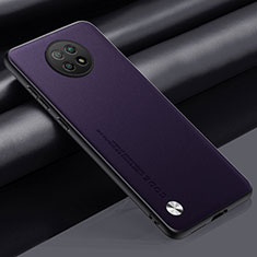 Coque Luxe Cuir Housse Etui S01 pour Xiaomi Redmi Note 9 5G Violet